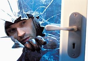 Broken window used to gain entry