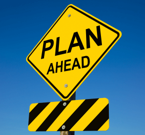 Plan ahead sign